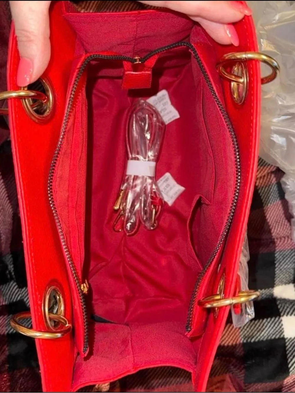 Studio Badgley Mischka Red Vegan Leather Handbag